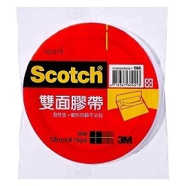 3M Scotch 668 雙面棉紙膠帶(24mm*15yd)