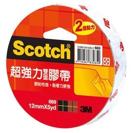 3M Scotch 669 雙面棉紙膠帶(24mm*5y)
