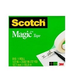 3M Scotch 810LC 隱形膠帶 1/2 IN x72YD /個